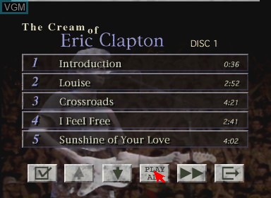 Image de l'ecran titre du jeu eric clapton - the cream of eric clapton sur Philips CD-i