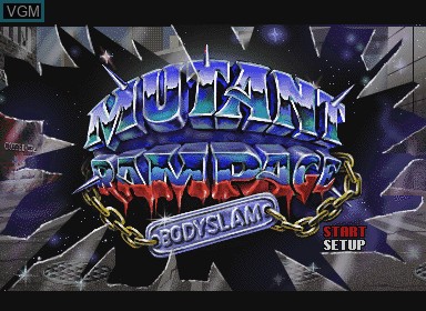 Image de l'ecran titre du jeu mutant rampage - bodyslam sur Philips CD-i
