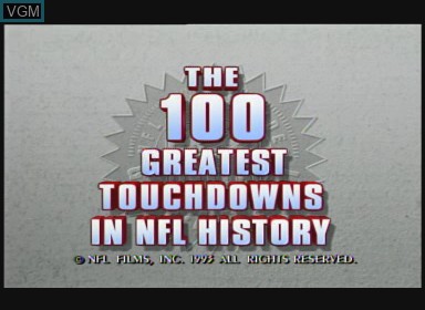 Image de l'ecran titre du jeu nfl 100 greatest touchdowns sur Philips CD-i