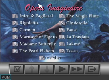 Image de l'ecran titre du jeu opera imaginaire sur Philips CD-i