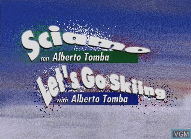 Image de l'ecran titre du jeu sciamo con alberto tomba - let's go skiing with alberto tomba sur Philips CD-i