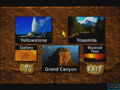 Image du menu du jeu A National Parks Tour sur Philips CD-i