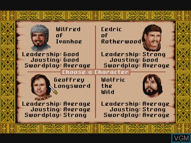Image du menu du jeu Defender of the crown sur Philips CD-i