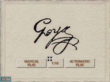 Image du menu du jeu Goya grabador - luces y sombras sur Philips CD-i
