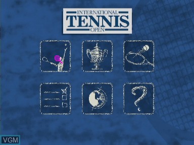 Image du menu du jeu International Tennis Open sur Philips CD-i