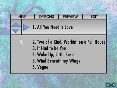 Image du menu du jeu Karaoke klassics 1 - family favorites sur Philips CD-i