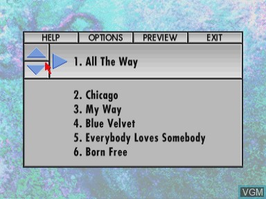 Image du menu du jeu Karaoke klassics 3 - male standards volume 1 sur Philips CD-i