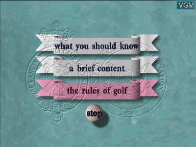 Image du menu du jeu Rules of Golf, The sur Philips CD-i