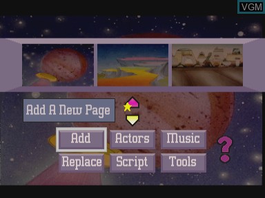 Image du menu du jeu Story machine - star dreams sur Philips CD-i