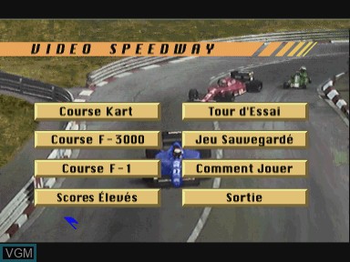 Image du menu du jeu Video speedway - the ultimate racing experience sur Philips CD-i