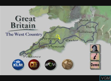 Image du menu du jeu destination great britain - england's west country sur Philips CD-i