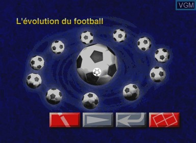 Image du menu du jeu football - l'histoire, les regles, les vedettes, le jeu de penalties sur Philips CD-i