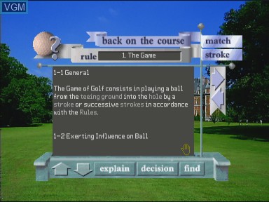 Image in-game du jeu Rules of Golf, The sur Philips CD-i