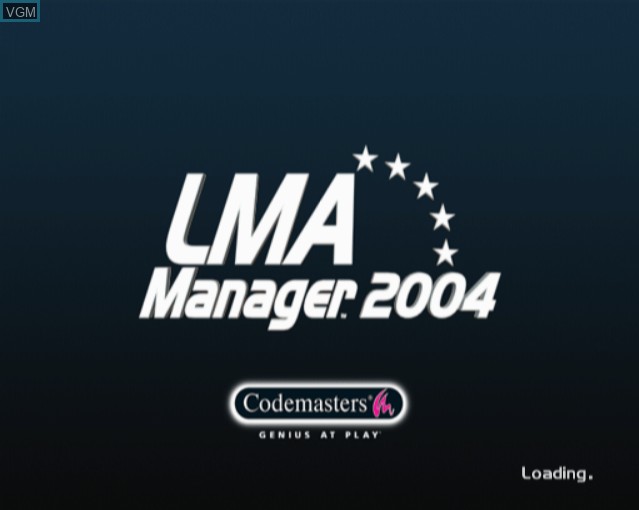 Image de l'ecran titre du jeu LMA Manager 2004 sur Sony Playstation 2