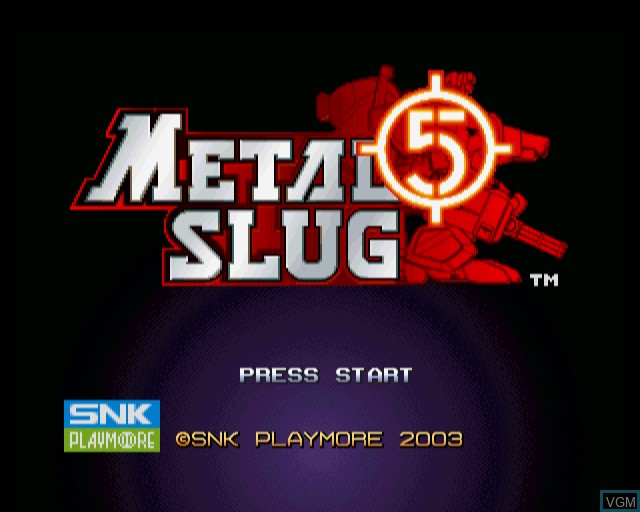 Image de l'ecran titre du jeu Metal Slug 5 sur Sony Playstation 2