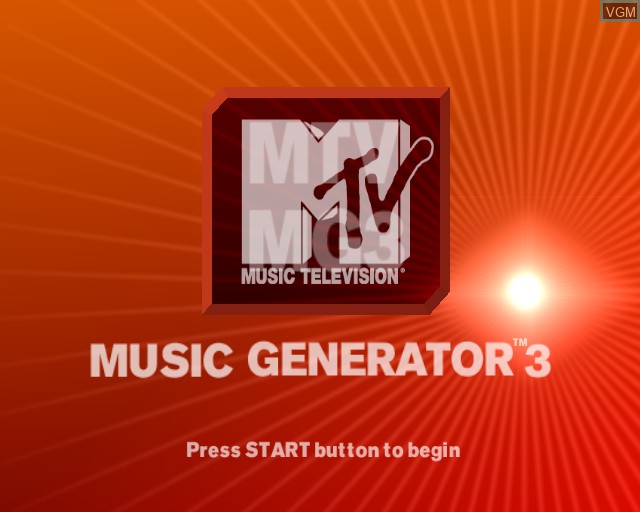 Image de l'ecran titre du jeu MTV Music Generator 3 - This Is the Remix sur Sony Playstation 2