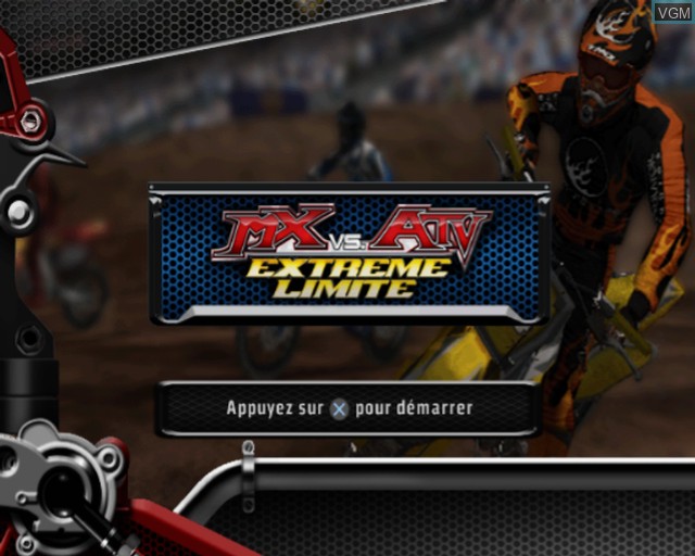 Image de l'ecran titre du jeu MX vs. ATV - Extreme Limite sur Sony Playstation 2