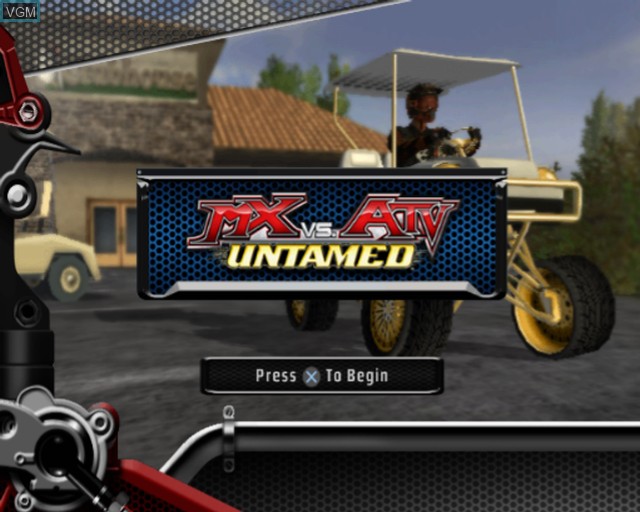 Image de l'ecran titre du jeu MX vs. ATV Untamed sur Sony Playstation 2