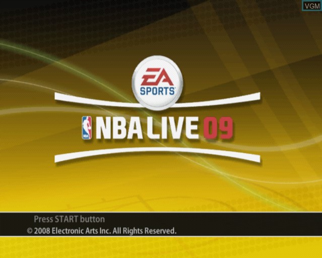 Image de l'ecran titre du jeu NBA Live 09 sur Sony Playstation 2