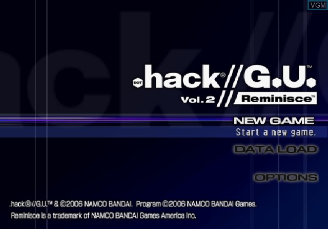 Image de l'ecran titre du jeu .hack//G.U. vol. 2//Reminisce sur Sony Playstation 2