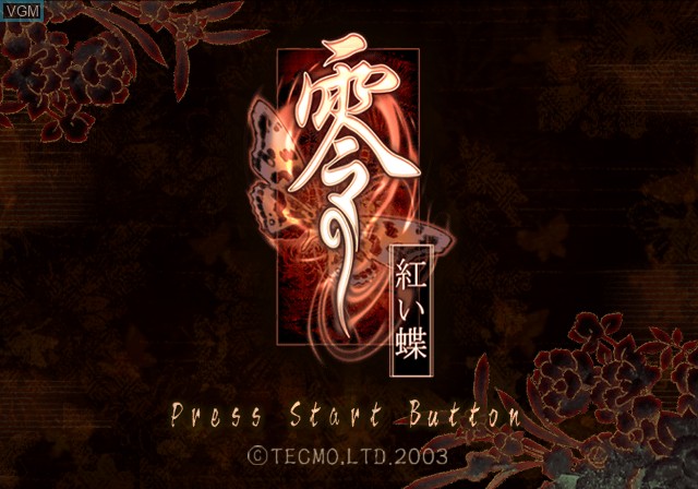 Image de l'ecran titre du jeu Zero - Akai Chou sur Sony Playstation 2