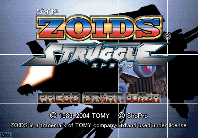 Image de l'ecran titre du jeu Zoids Struggle sur Sony Playstation 2