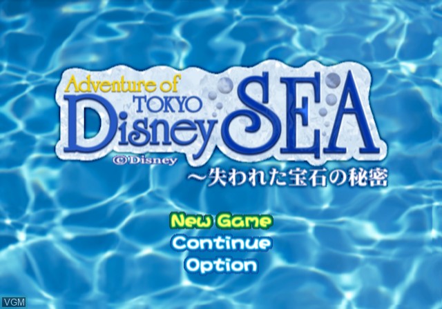 Image de l'ecran titre du jeu Adventure of Tokyo Disney Sea sur Sony Playstation 2
