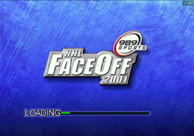 Image de l'ecran titre du jeu NHL FaceOff 2001 sur Sony Playstation 2