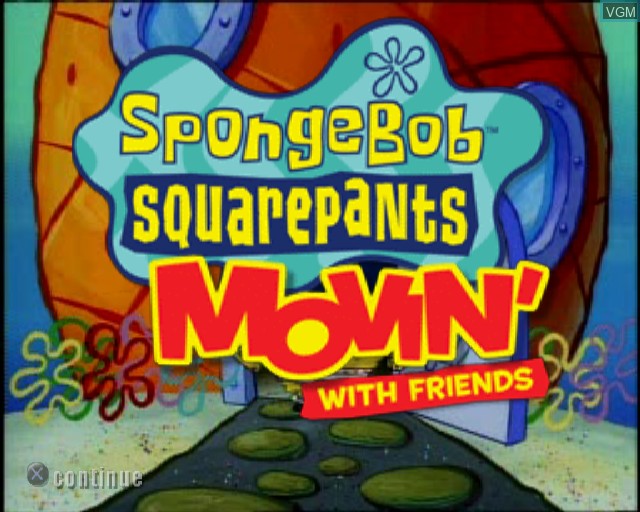 Image de l'ecran titre du jeu SpongeBob Squarepants Movin' with Friends sur Sony Playstation 2