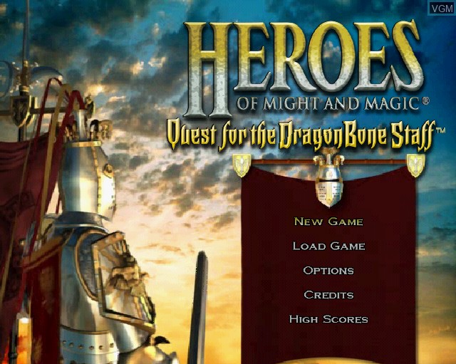 Image du menu du jeu Heroes of Might and Magic - Quest for the Dragon Bone Staff sur Sony Playstation 2