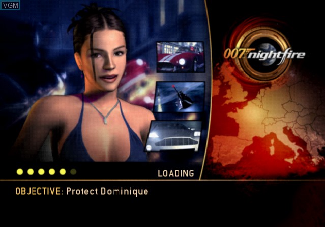 Image du menu du jeu 007 - NightFire sur Sony Playstation 2