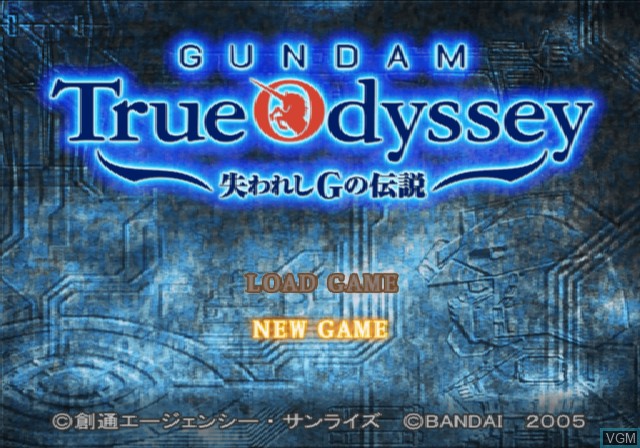 Image du menu du jeu Gundam True Odyssey - Ushinawareshi G no Densetsu sur Sony Playstation 2