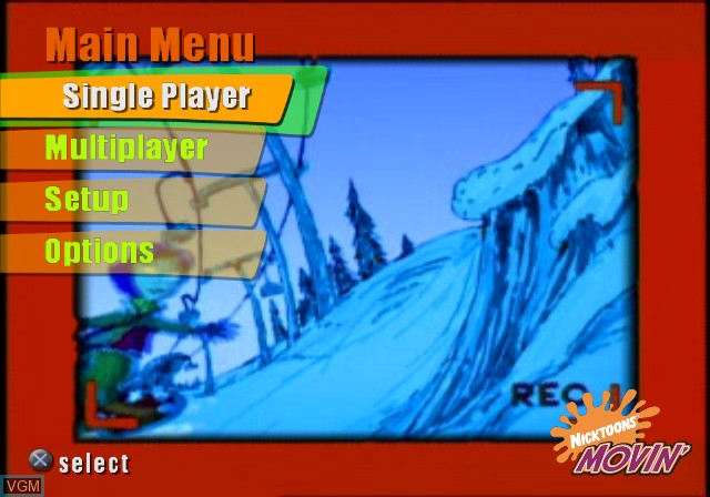 Image du menu du jeu Nicktoons Movin' sur Sony Playstation 2