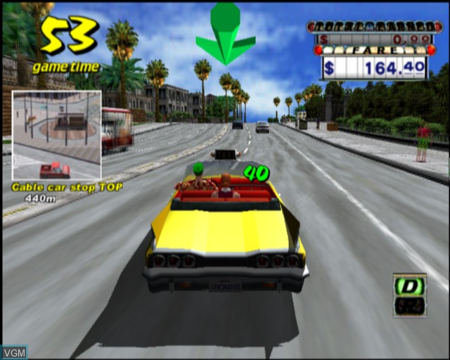 Image in-game du jeu Crazy Taxi sur Sony Playstation 2