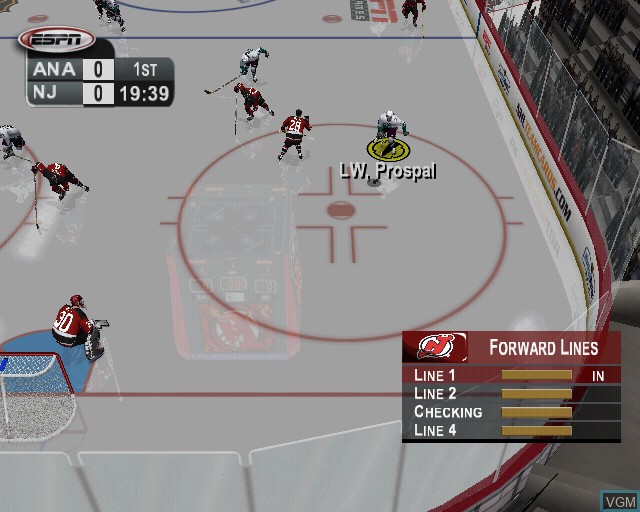 Image in-game du jeu ESPN NHL Hockey sur Sony Playstation 2