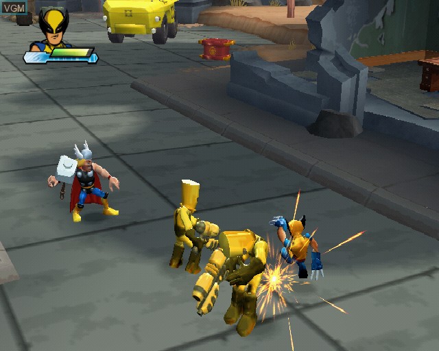 Image in-game du jeu Marvel Super Hero Squad sur Sony Playstation 2