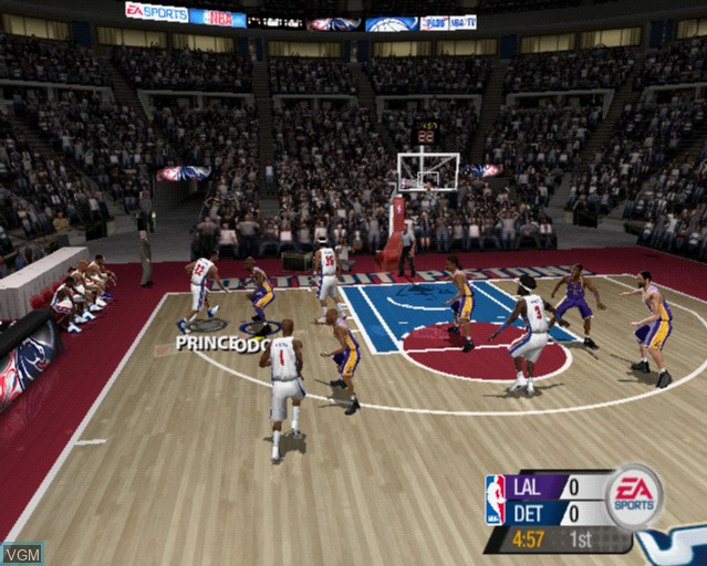 Image in-game du jeu NBA Live 2005 sur Sony Playstation 2