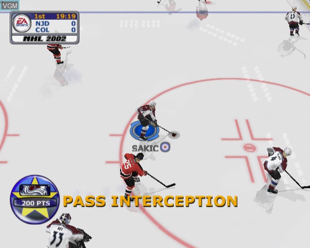 Image in-game du jeu NHL 2002 sur Sony Playstation 2