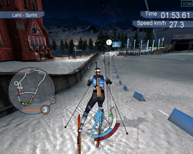Image in-game du jeu RTL Biathlon 2007 sur Sony Playstation 2