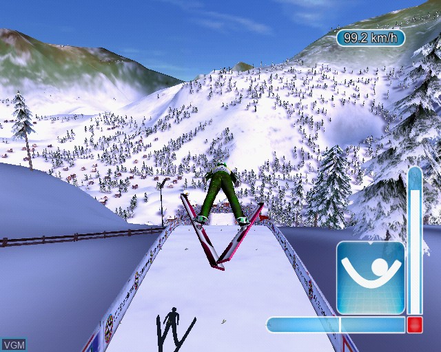 Image in-game du jeu RTL Ski Jumping 2004 sur Sony Playstation 2