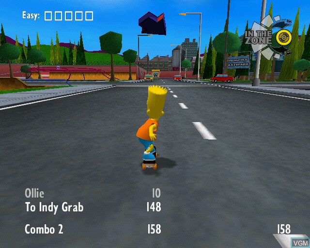 Image in-game du jeu Simpsons Skateboarding, The sur Sony Playstation 2