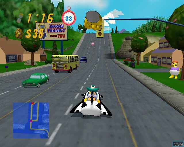 Image in-game du jeu Simpsons, The - Road Rage sur Sony Playstation 2