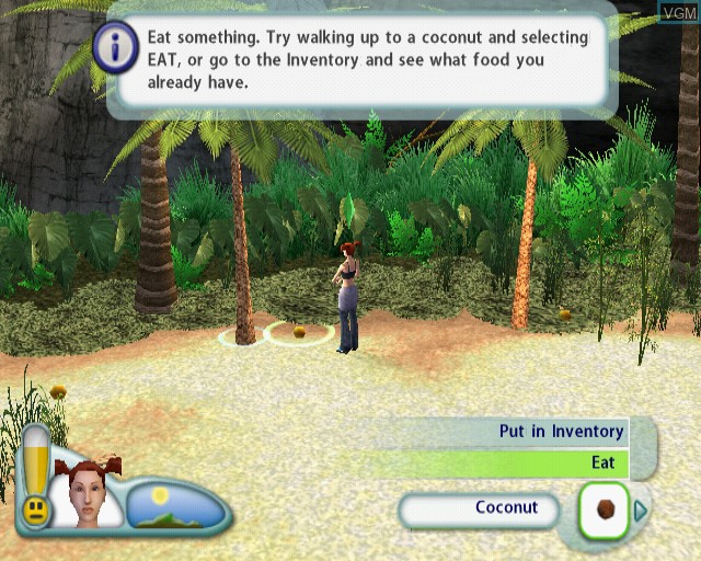 Image in-game du jeu Sims 2, The - Castaway sur Sony Playstation 2