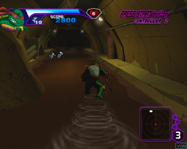 Image in-game du jeu Teenage Mutant Ninja Turtles sur Sony Playstation 2