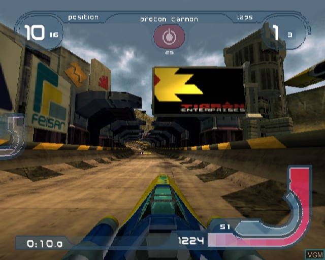 Image in-game du jeu Wipeout Fusion sur Sony Playstation 2