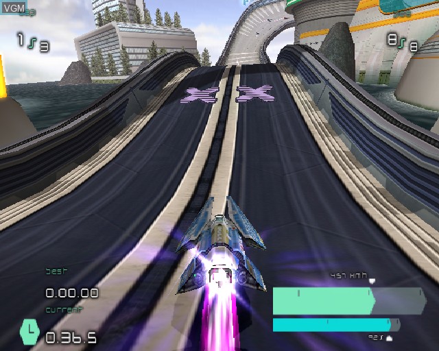Image in-game du jeu Wipeout Pulse sur Sony Playstation 2
