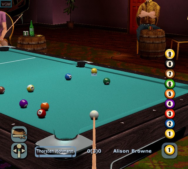 Image in-game du jeu World Championship Pool 2004 sur Sony Playstation 2