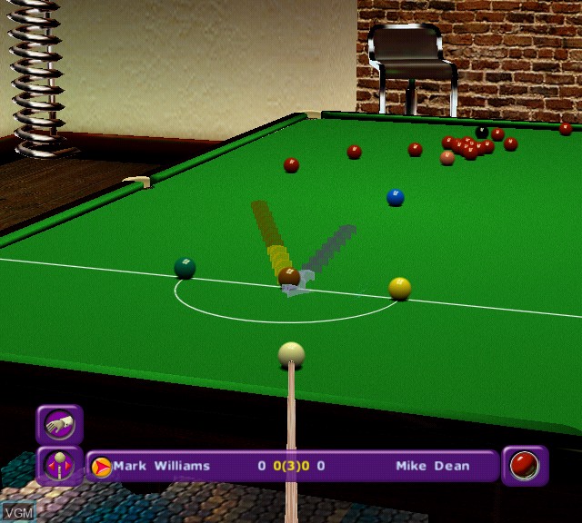 Image in-game du jeu World Championship Snooker 2003 sur Sony Playstation 2