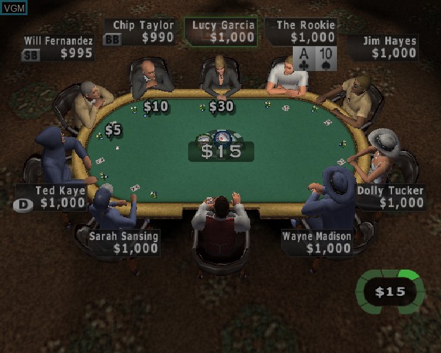 Image in-game du jeu World Series of Poker sur Sony Playstation 2