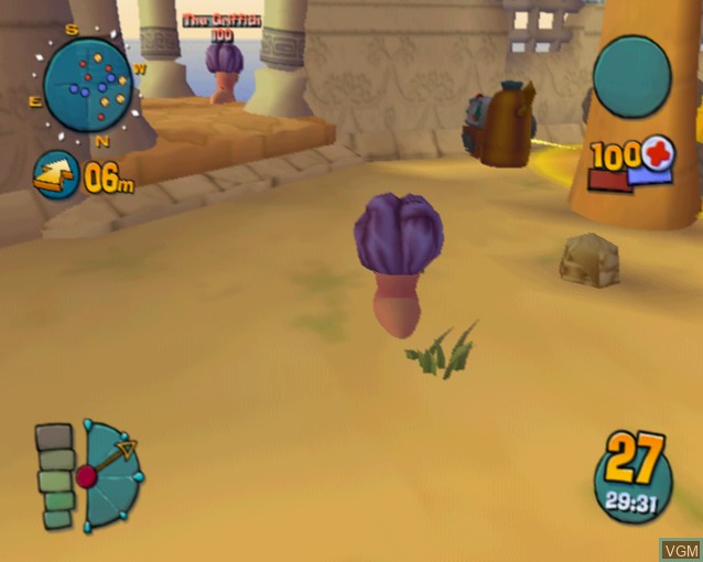 Image in-game du jeu Worms 4 - Mayhem sur Sony Playstation 2
